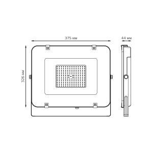 Прожектор светодиодный Gauss Elementary G2 150W 13500lm IP65 6500К черный 1/10