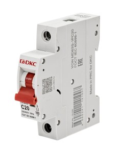 Автоматический выключатель YON max типа MD63S, 4,5кА, 1 полюс, хар-ка C, 20А DKC