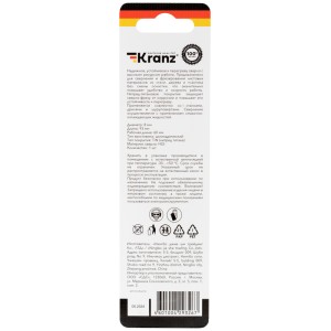 Сверло-фреза по металлу 8мм, HSS, ТИТАН, цилиндрический хвостовик (1 шт/уп) KRANZ