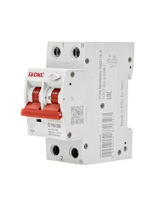 Дифавтомат YON max типа MDR, 1P+N, 30mA, 16A, хар-ка C, 6kA, тип А DKC