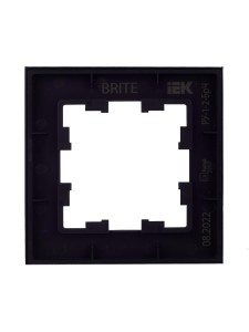 BRITE Рамка 1 -местная РУ-1-2-БрЧ стекло черный IEK