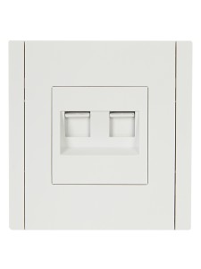 FORTE&PIANO Розетка компьютерная двойная RJ45 кат.6 FP234 белый IEK