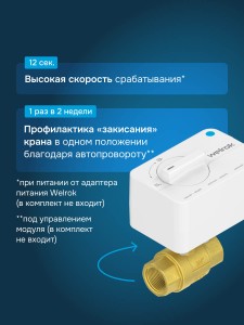 Шаровой кран с электроприводом Welrok sp латунь DN32 (1 1/4")