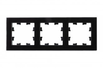 ATLASDESIGN NATURE 3-постовая РАМКА, ОРГАНИЧЕСКОЕ СТЕКЛО ЧЕРНЫЙ