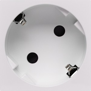 Розетка 45град с заземляющим контактом защитной шторкой и безвинтовым зажимом (2 модуля) белая