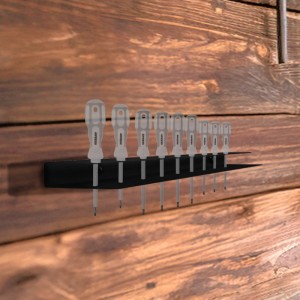 Держатель-органайзер для отверток, настенный, черный REXANT