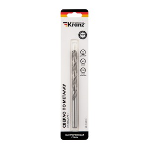 Сверло по металлу 9х125х81мм «Стандарт+» (P6M5 M-2) DIN 338, 1 шт. в блистере KRANZ