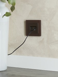 BRITE Розетка двойная RJ11+RJ45 кат.5E РК/Т12-БрТБ темная бронза IEK