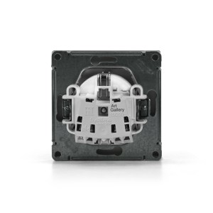 ARTGALLERY РОЗЕТКА с заземлением со шторками, 16А, механизм, быстрозажим. клем., ШАМПАНЬ