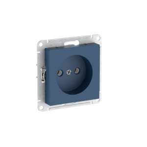ATLASDESIGN РОЗЕТКА без заземления без шторок, 16А, мех., быстрозажим. клем., АКВАМАРИН
