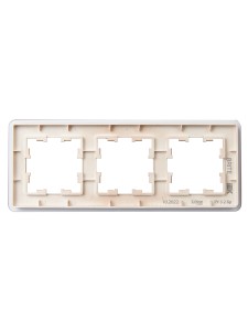 BRITE Рамка 3-местная РУ-3-2-Бр стекло дымчатый RE IEK