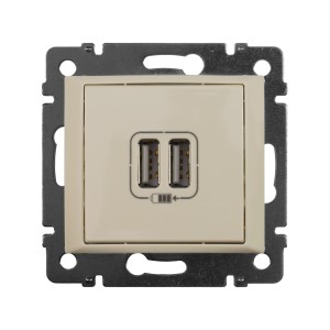 VALENA Розетка USB A+A 15Вт слоновая кость