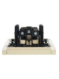 FORTE&PIANO Розетка 1-местная с заземлением без защитных шторок винтовое крепление 16А FP416 ваниль IEK