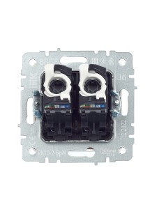 BRITE Розетка компьютерная двойная кат.5E RJ45 РК10-2-БрЖ жемчуг IEK