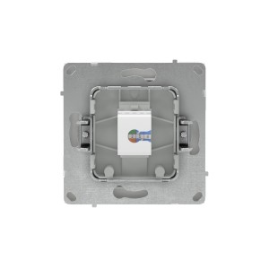 Компьютерная розетка RJ-45 без шторки, кат.6А одинарная,KANT, белый песок DKC