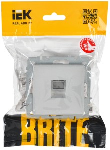 BRITE Розетка компьютерная RJ45 кат.6 РК11-БрА алюминий IEK