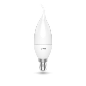 Лампа Gauss Elementary Свеча на ветру 6W 420lm 3000K Е14 LED 1/10/50