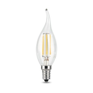 Лампа Gauss Filament Свеча на ветру 7W 580lm 4100К Е14 LED 1/10/50.