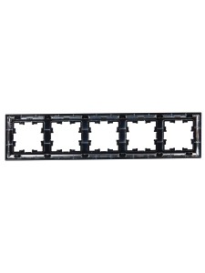 BRITE Рамка 5-местная РУ-5-Бр хром/черный IEK