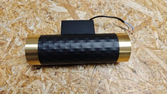 Накладной светильник WOLTA WSL-GU10/W10BG IP20 под лампу GU10 Чёрный/золото CELLA D55x170