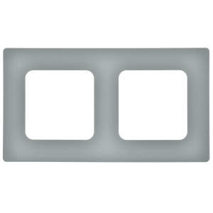 FLITE Рамка 2-местная РУ-2-К-ФлС серый IEK