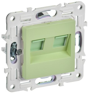 SKANDY Розетка компьютерная двойная RJ45 кат.6 SK-K04G мятный IEK
