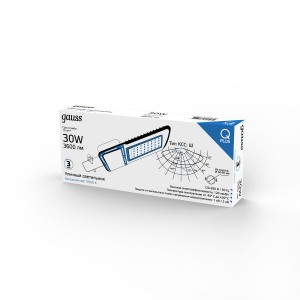 Светильник Уличный Gauss LED Qplus IP65 370*145*45 30W 3600lm 5000K 120-260V КСС Ш 1/6
