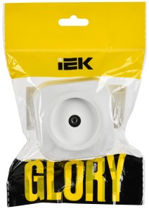 GLORY Розетка для открытой установки TV РТВ20-ХБм белый матовый IEK