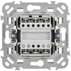FLITE Выключатель 2-клавишный 10А ВС12-1-0-ФлС серый IEK