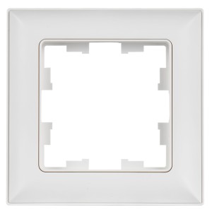 BRITE Рамка 1-местная РУ-1-БрАБ арктический белый/белый IEK