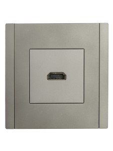 FORTE&PIANO Розетка HDMI FP540 сталь IEK