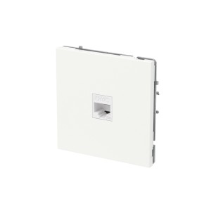 Компьютерная розетка RJ-45 без шторки, кат.5е одинарная, KANT, белый песок DKC