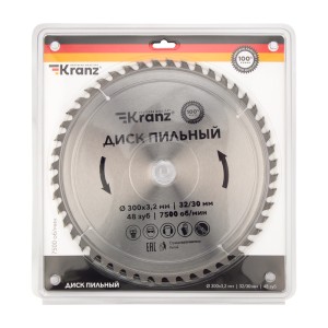 Диск пильный 300 мм х 48 зуб х 32/30 мм KRANZ