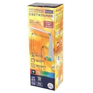 Светильник GLTL-033 2800K-6500K белый rgb + сенс вкл, 3 шага дим, 3 ур яр. 1/6