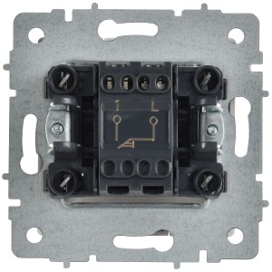 BRITE Выключатель 1-клавишный самовозвратный 10А ВС10-1-4-БрАБ арктический белый IEK