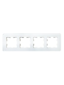 BRITE Рамка 4-местная РУ-4-2-Бр стекло белый RE IEK