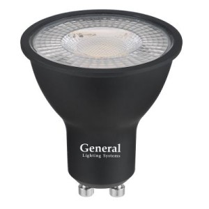 Лампа Светодиодная General GLDEN-MR16-DIF-15-230-GU10-4500 Диффузор 30 градусов Черный корпус 1/10/100