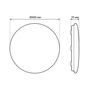 Cвет-ик GaussSmartHome наст-потол 35W2800lm2700-6500K198-264V IP20 400*70мм изм.цвет.тем.+дим LED 1/5
