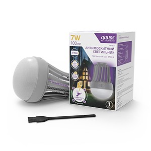 Антимоскитный светильник Gauss Mosquito с подвесом, 7Вт, 3AAA, 1/40