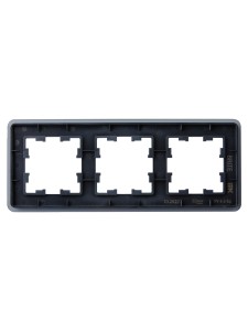 BRITE Рамка 3-местная РУ-3-2-Бр стекло графит RE IEK