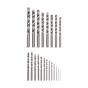 Набор сверл по металлу, 1-10мм (через 0,5мм, 3,2мм, 4,8мм), HSS, цилиндрический хвостовик, металличе