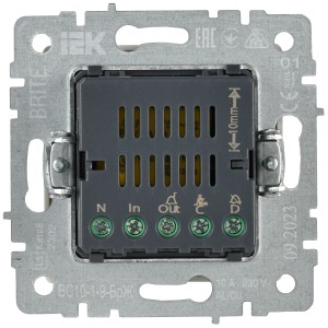 BRITE Кнопка звонка с индикацией для отелей 10А ВС10-1-9-БрЖ жемчуг IEK