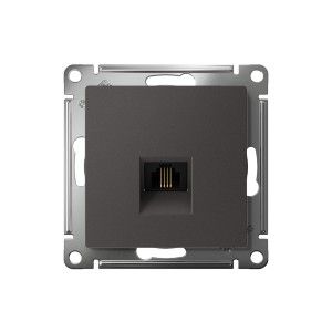 ATLASDESIGN РОЗЕТКА телефонная RJ11, механизм, БАЗАЛЬТ