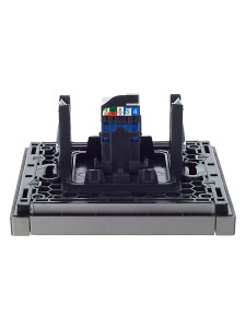 FORTE&PIANO Розетка компьютерная RJ45 кат.6 FP531 сталь IEK