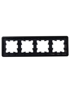BRITE Рамка 4-местная РУ-4-1-Бр металл черный RE IEK
