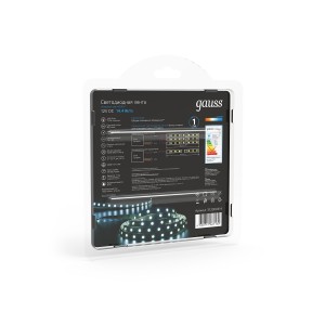 Лента Gauss LED 5050/60-SMD 14.4W 12V DC холодный белый (блистер 5м) 1/50