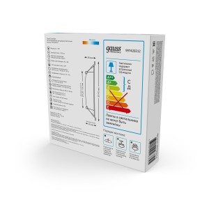 Светильник Gauss Elementary Downlight круг 13W 1100m 4000K 170-260V IP20 145*26 монтаж белый LED