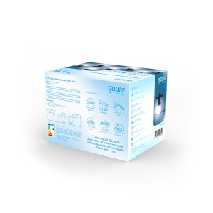 Гирлянда светодиодная Белт Лайт Gauss серия Holiday, 10 ламп, 7,7 м, IP44, белый, 1/6