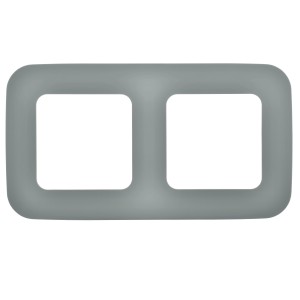 FLITE Рамка 2-местная РУ-2-А-ФлС серый IEK