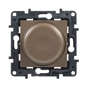 Structura - Светорегулятор с поворотной ручкой универсальный 300Вт без нейтрали (шампань)